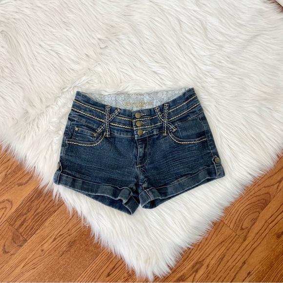 Y2k vintage micro mini jean shorts - Picture 1 of 6